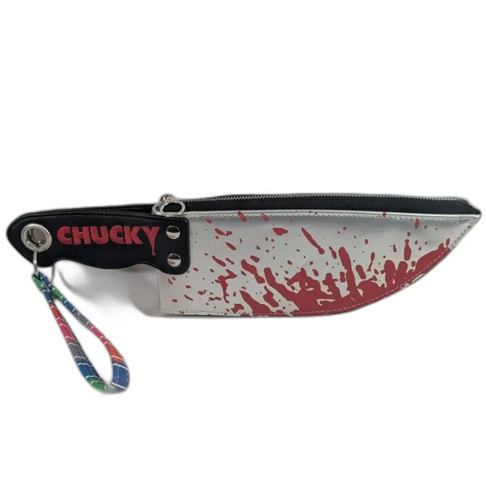 Spencer's Chucky Cleaver Knife Wristlet Clutch Bag Child's Play Horror Purse